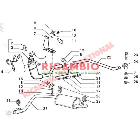 Exhaust Metal Cat Flange - Classic Fiat Panda inc 4x4 - Panda 4x4 Exhaust System