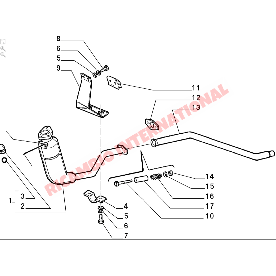 Exhaust Metal Cat Flange - Classic Fiat Panda inc 4x4 - Panda 4x4 Exhaust System