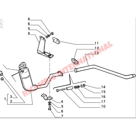 Exhaust Metal Cat Flange - Classic Fiat Panda inc 4x4 - Panda 4x4 Exhaust System