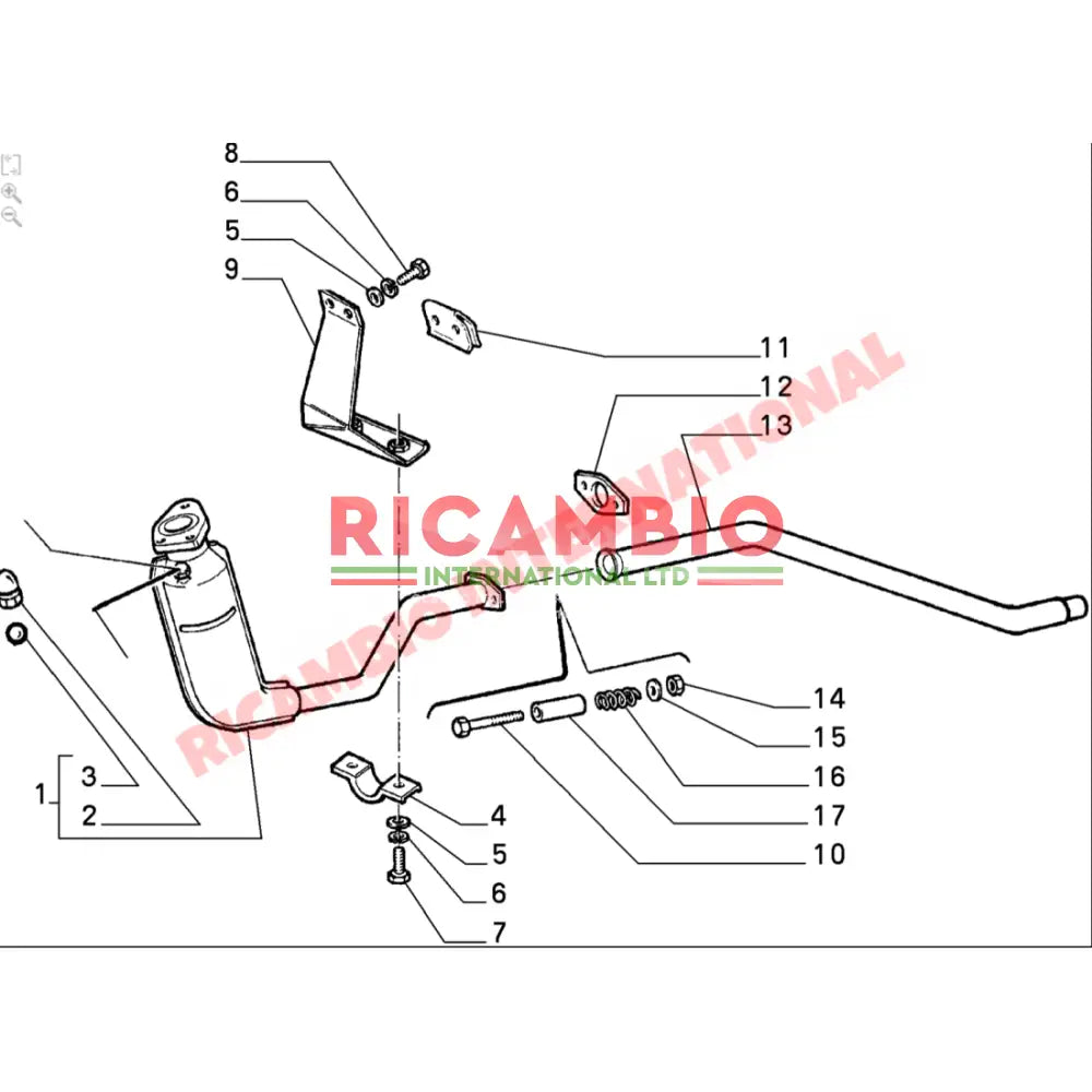 Exhaust Metal Cat Flange - Classic Fiat Panda inc 4x4 - Panda 4x4 Exhaust System