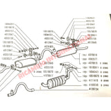 Exhaust Rubber Mounting - Fiat 1100,1300 1500/1500 L 1800/1800 B 2100 2300 - Exhaust