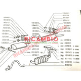 Exhaust Rubber Mounting - Fiat 1100,1300 1500/1500 L 1800/1800 B 2100 2300 - Exhaust