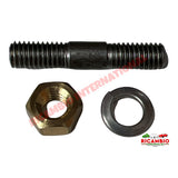 Exhaust Stud,Brass Nut & Spring Washer - Classic Fiat Lancia - Exhaust