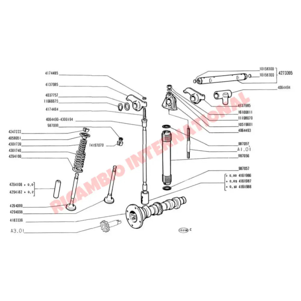 Exhaust Valve Kit (2) - Classic Fiat 500 126 - Mechanical & Engine Parts