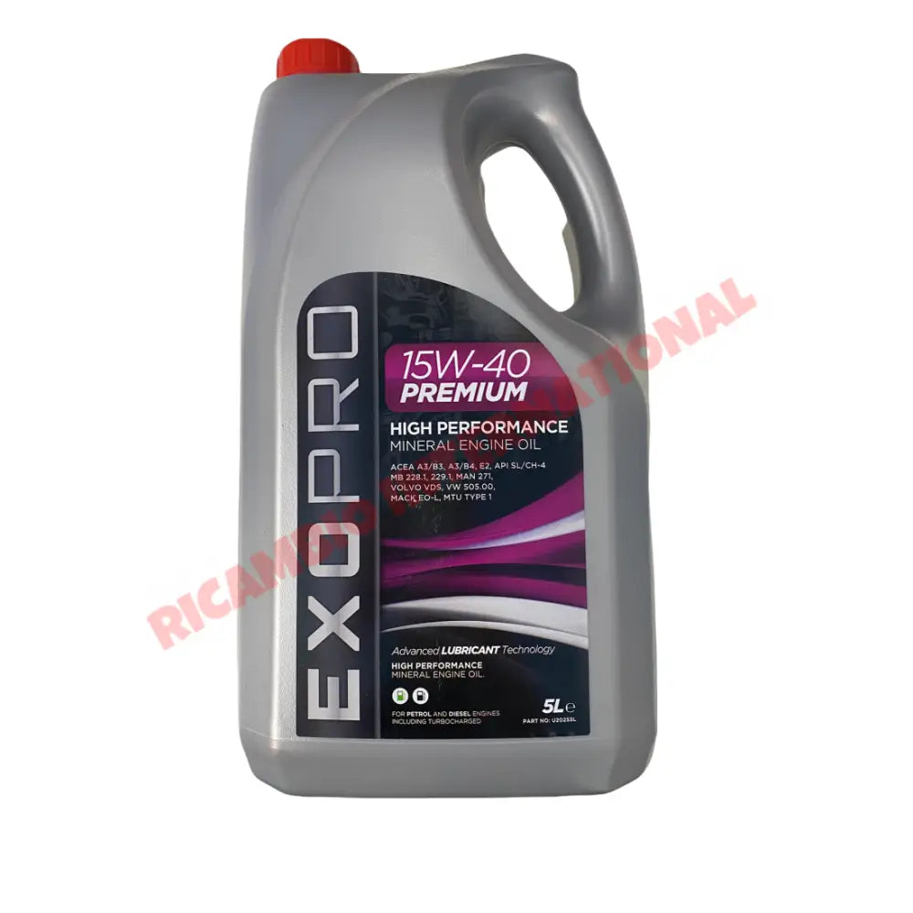 EXOPRO Premium Mineral Motor Oil 5Ltr (15W/40) - Service Items