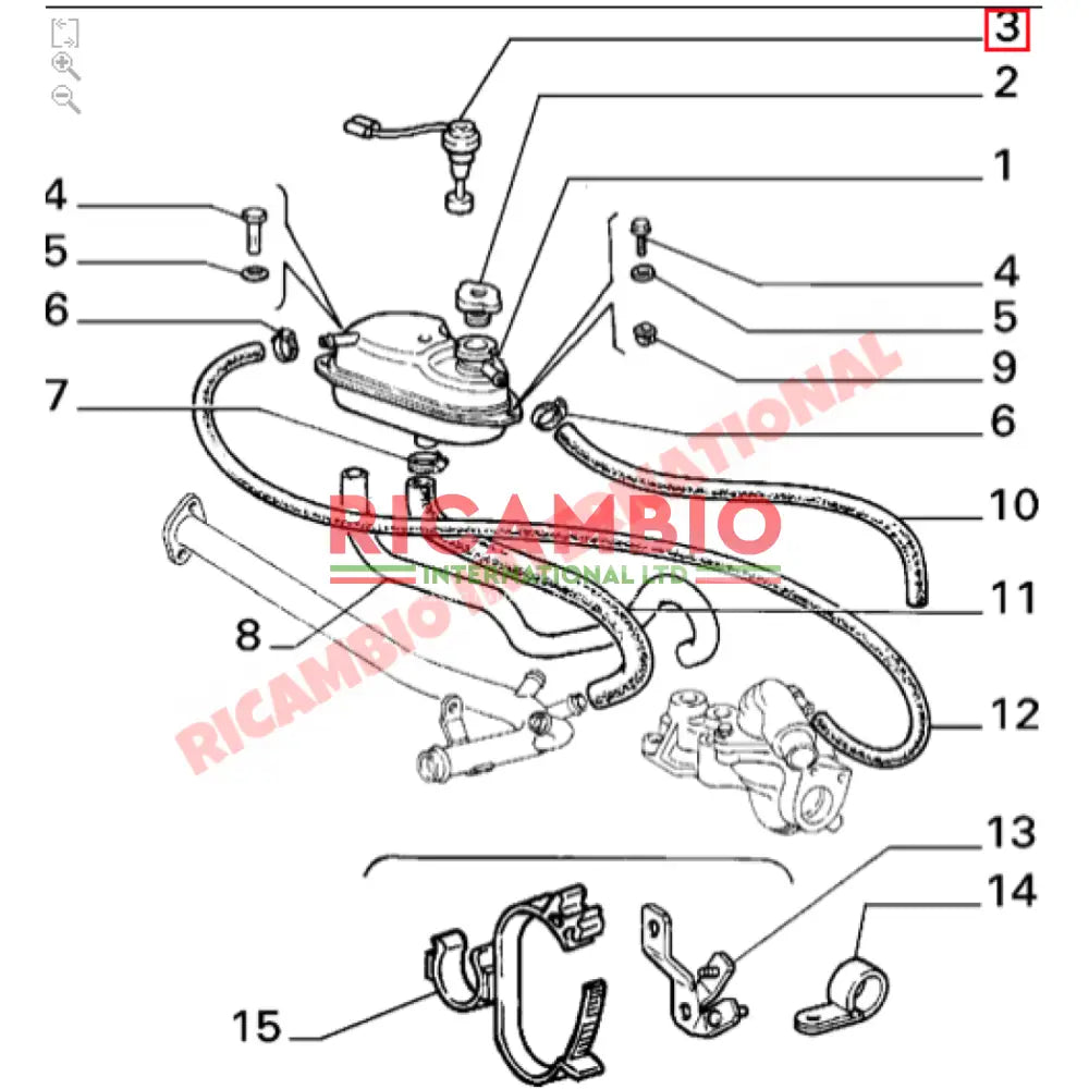 Expansion Tank Water Level Sensor - Fiat Strada Uno Lancia Delta - Heating and Cooling