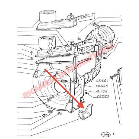 Fan Housing Bottom Cover & Fittings - Classic Fiat 500 126 Autobianchi Bianchina - Heating and Cooling