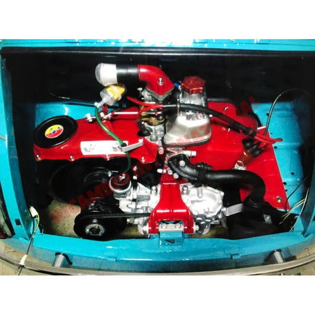 Ferrari Red Abarth Exhaust Shield - Classic Fiat 500 - Exhaust and Associated Parts