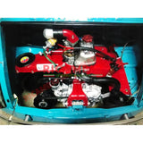 Ferrari Red Abarth Exhaust Shield - Classic Fiat 500 - Exhaust and Associated Parts