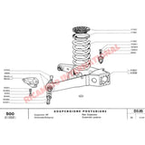 FERRARI Red Lowered Coil Spring & Seat Kit (185mm) - Classic Fiat 500 N/D/F/L - Classic Fiat 500 Parts & Spares