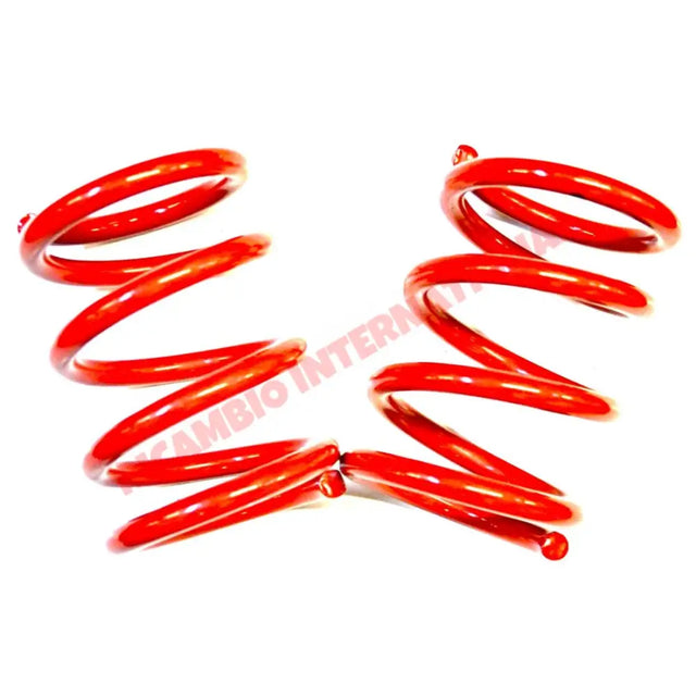 Ferrari Red Rear Lowered Coil Spring Kit (185mm) - Classic Fiat 500 - Suspension Parts