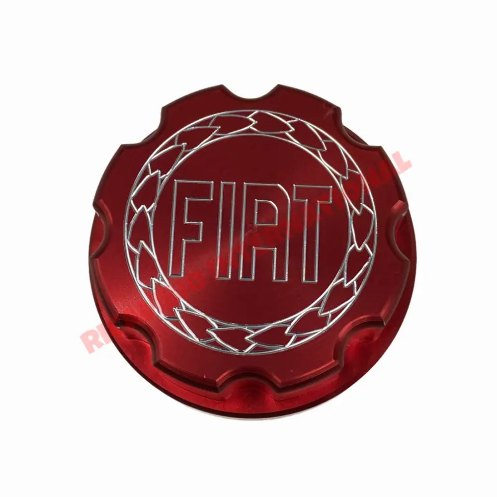 Fiat Alloy Fuel Petrol Cap - Classic Fiat 500 - Red Anodized Abarth - Abarth