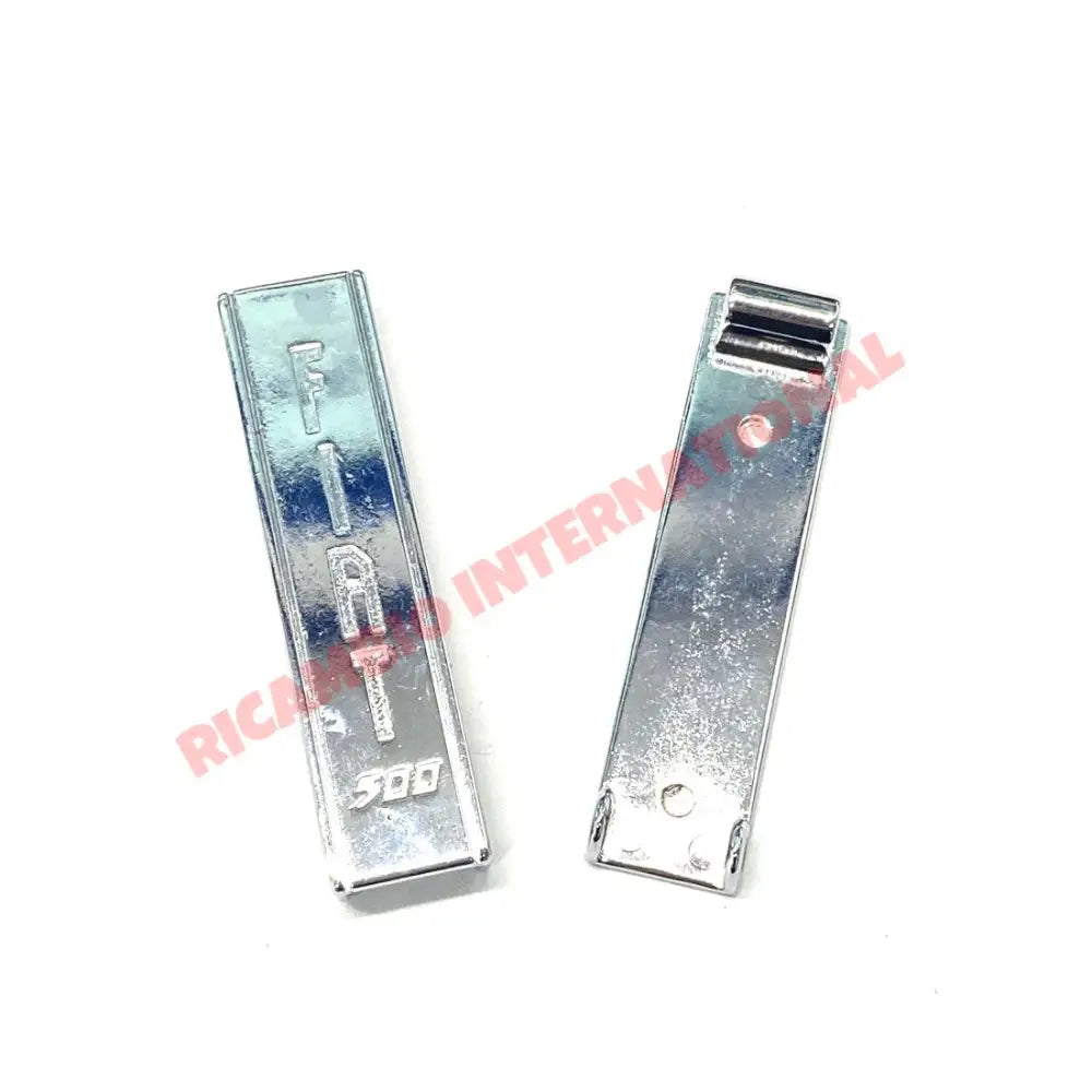 Fiat Chrome Engine Lid Opening Brackets - Classic Fiat 500 - Abarth