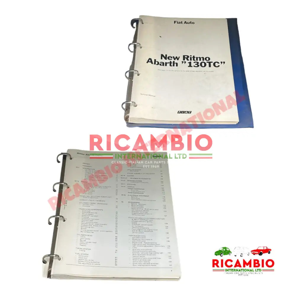 Fiat Service Manual (ENGLISH) - Fiat Strada/Ritmo Abarth 130TC - Books & Manuals