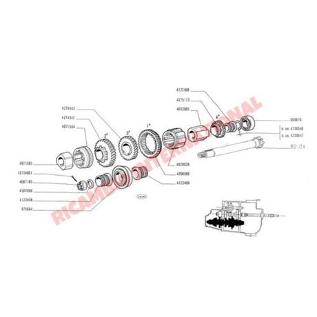 First (1st) Gear - Classic Fiat 500,126 - Gearbox and Parts
