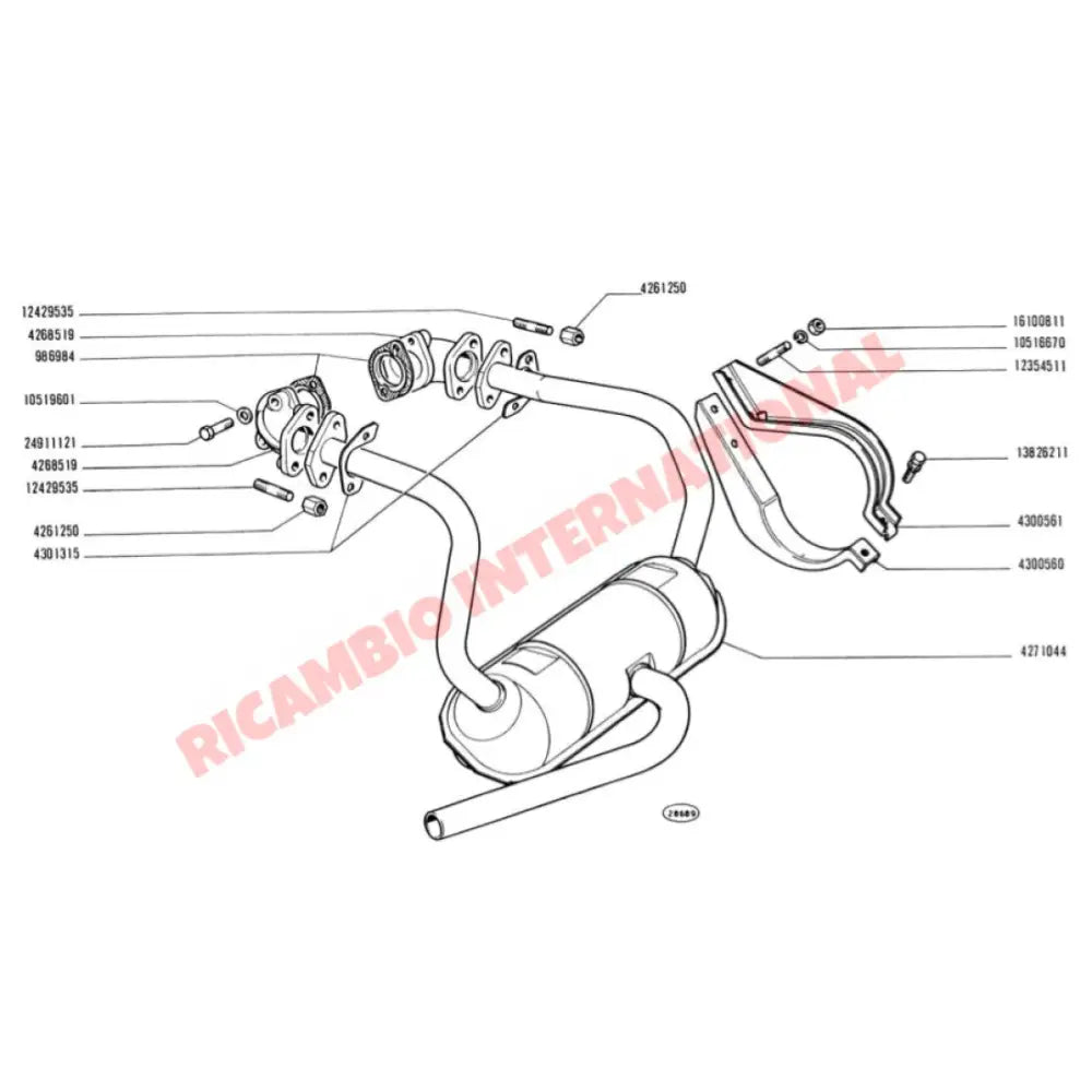 Flat Edged Bolt - Classic Fiat 500 126 - Exhaust & Related Parts