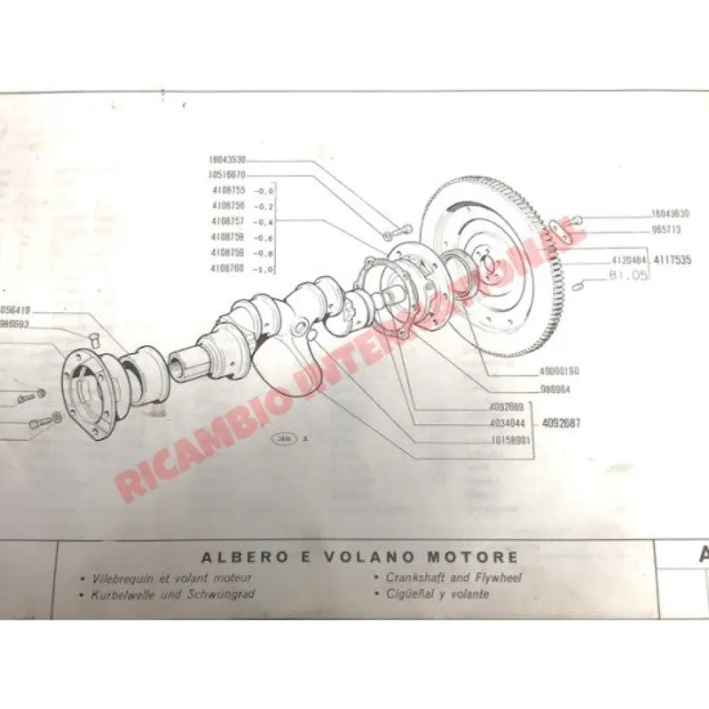 Flywheel Locking Tab Washer & Bolt Kit - Classic Fiat 500 126 - Engine & Associated Items