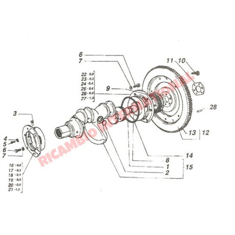 Flywheel Securing Plate - Classic Fiat 500 126 - Gearbox and Parts