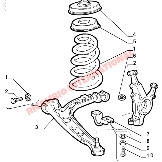 Front Suspension Arm Bracket & Bolts - Fiat Cinquecento,Seicento - Steering - Shaft & Suspension