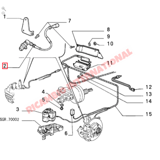 Front ABS sensor - Lancia Thema - Electrical