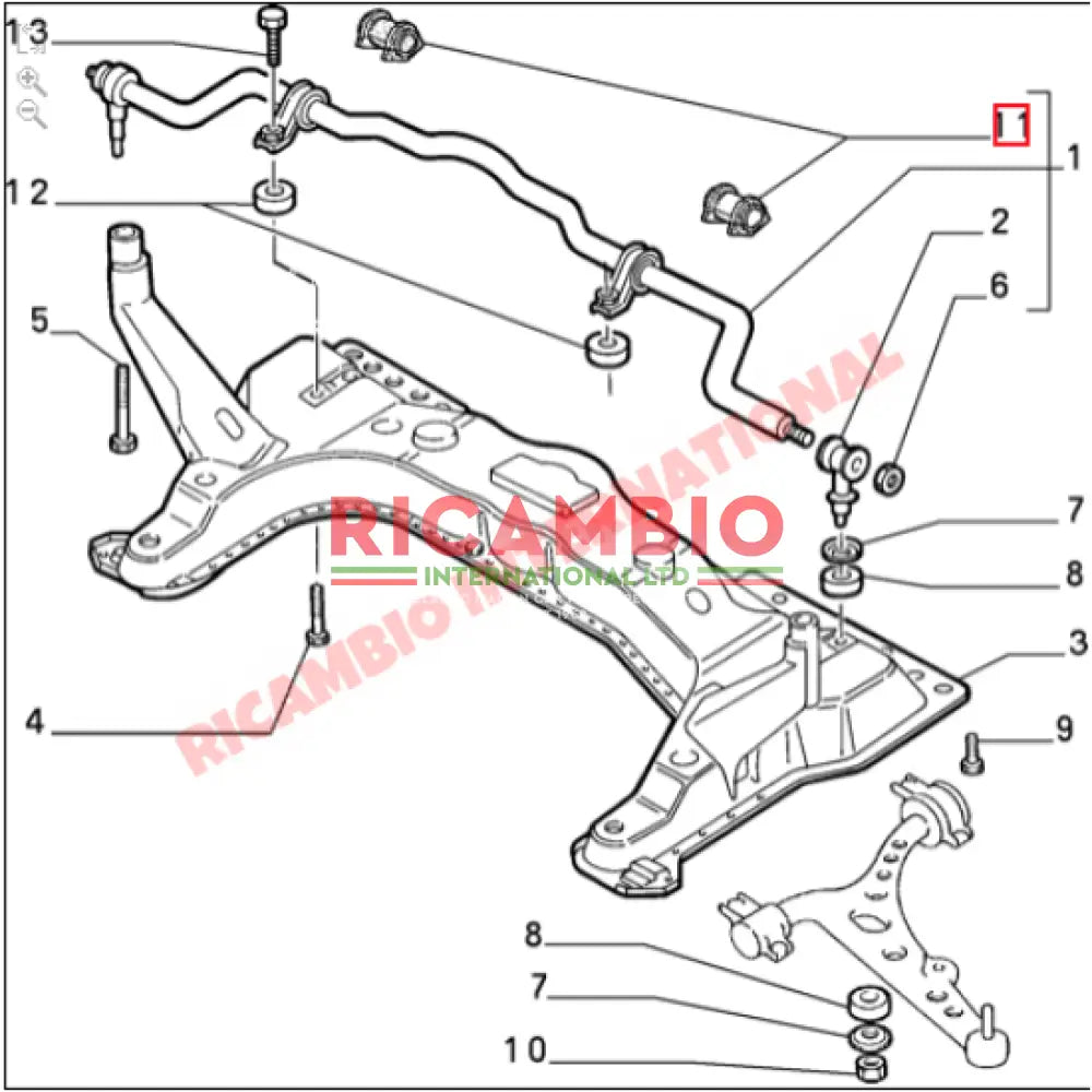 Front Anti-Roll Bar Bush Kit - Fiat Coupe Tipo 16V,Bravo HGT Lancia Delta - Steering - Shaft & Suspension