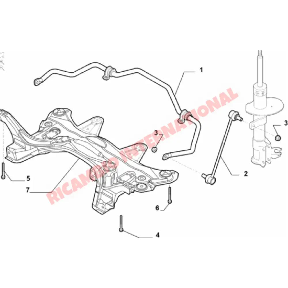 Front Anti Roll Bar Bush Repair Kit - New Fiat 500 - Steering - Shaft & Suspension