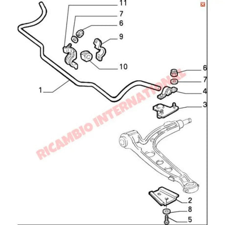 Front Anti Roll Bar Bushes - Fiat Cinquecento Seicento - Steering - Shaft & Suspension