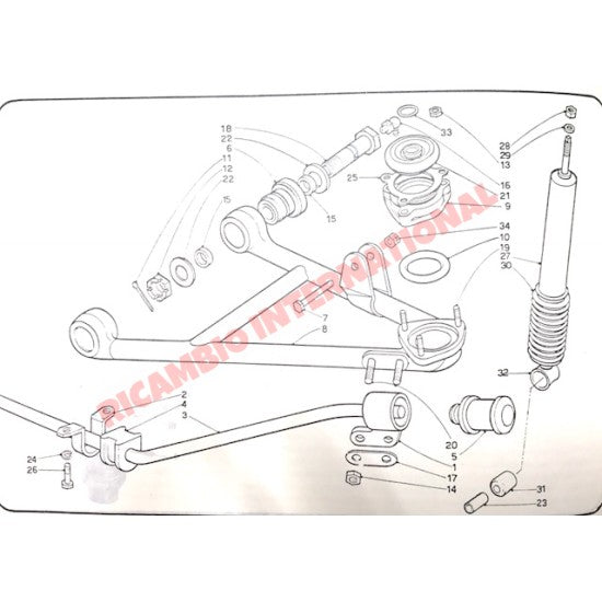 Front Anti Roll Sway Bar Bush - Lancia Fulvia - Suspension