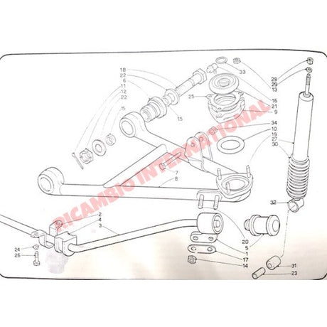 Front Anti Roll Sway Bar Bush - Lancia Fulvia - Suspension