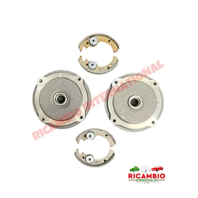 Front Brake Drum & Brake Shoe Kit (2 wheels) - Classic Fiat 500 - Brakes & Associated Items