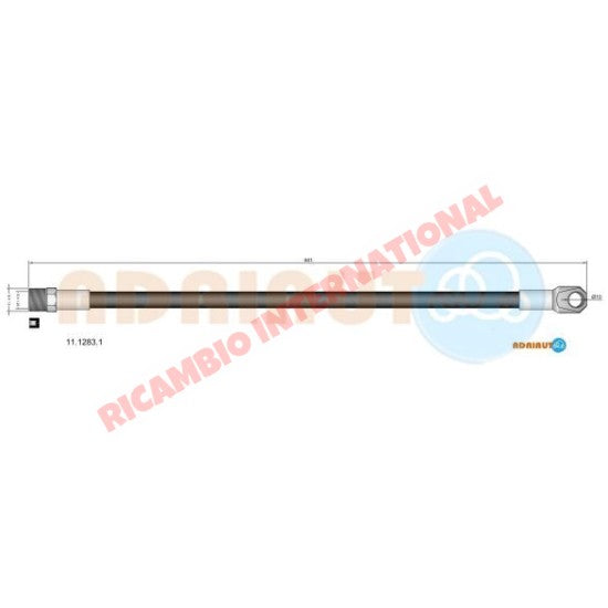 Front Brake Hose - Fiat 600 Multipla,600T,850T early - Brake Parts and Components