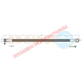 Front Brake Hose - Fiat 600 Multipla,600T,850T early - Brake Parts and Components