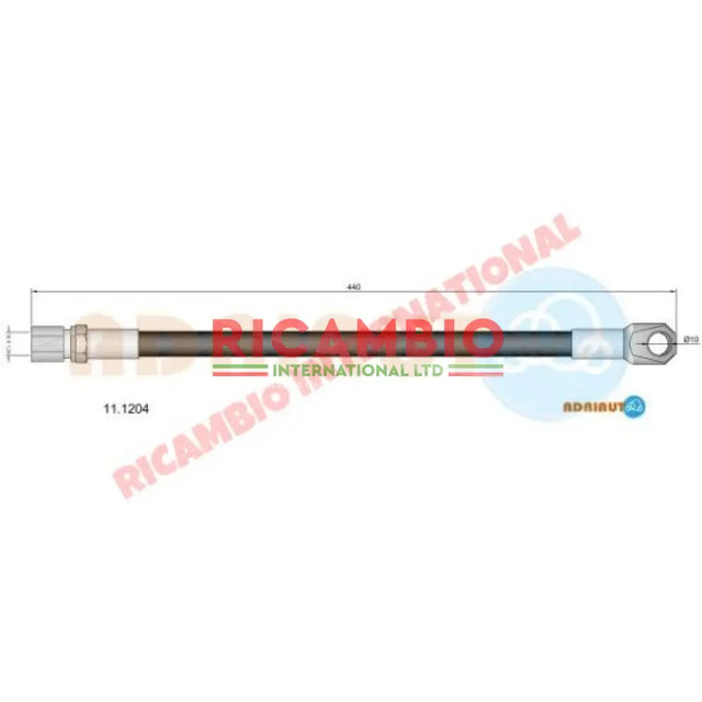 Front Brake Hose - Fiat 600 Multipla,600T,850T - Brake Parts and Components