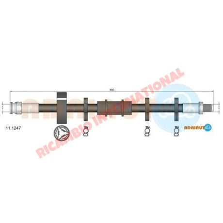 Front Brake Hose - Fiat Uno MK2 inc Turbo - Brake Parts and Components
