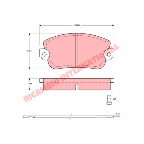 Front Brake Pad Set - Lancia Beta,Trevi