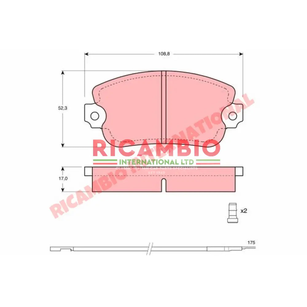 Front Brake Pad Set - Lancia Beta,Trevi
