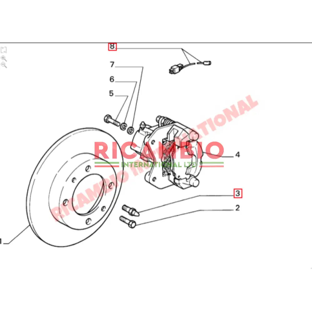 Front Brake Pad Wear Sensor Lead - Lancia Delta - Lancia Delta Integrale