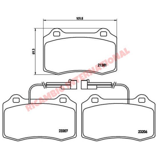 Front Brake Pads - Fiat Coupe 20V Turbo - Brake Parts and Components