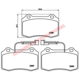 Front Brake Pads - Fiat Coupe 20V Turbo - Brake Parts and Components