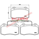Front Brake Pads - Fiat Coupe 20V Turbo - Brake Parts and Components