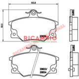 Front Brake Pads Set - Classic Fiat Panda 124,Uno Turbo,Punto GT,Strada Abarth,Barchetta Plus Lancia - Front Brakes
