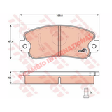 Front Brake Pads Set - Classic Fiat Panda Uno Strada Ritmo Regata,900E,Y10 - Front Brakes and Related Parts