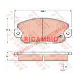 Front Brake Pads Set - Classic Fiat Panda Uno Strada Ritmo Regata,900E,Y10 - Front Brakes and Related Parts