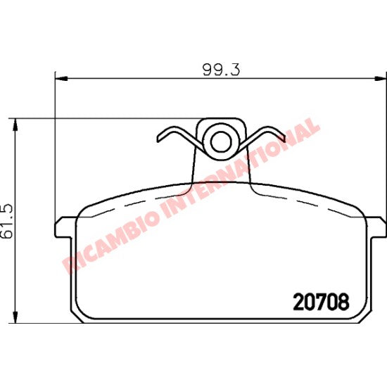 Front Brake Pads Set - Lancia/Autobianchi A112 Abarth Delta Prisma - Brakes