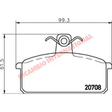 Front Brake Pads Set - Lancia/Autobianchi A112 Abarth Delta Prisma - Brakes