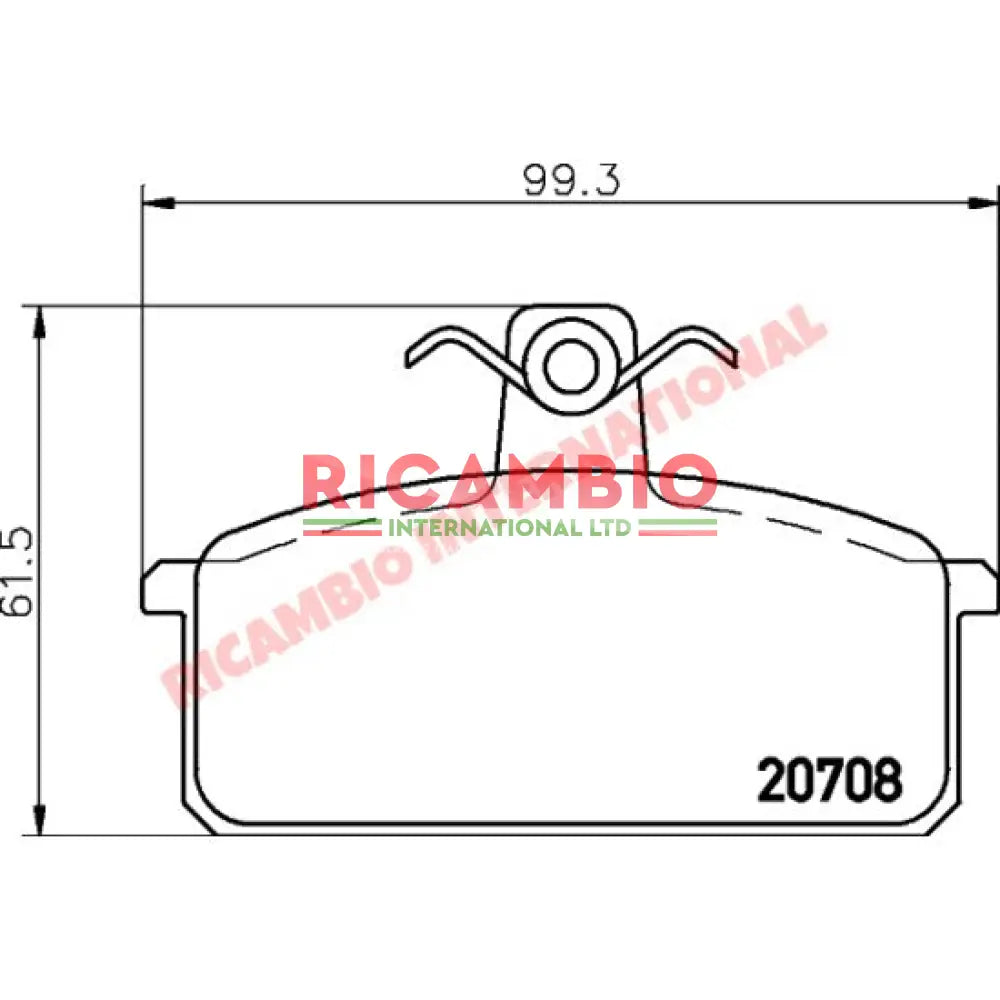 Front Brake Pads Set - Lancia/Autobianchi A112 Abarth Delta Prisma - Brakes