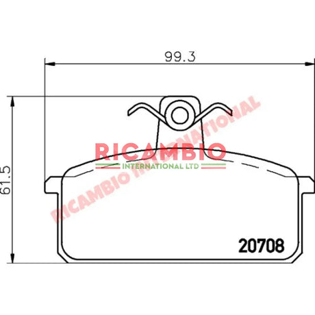 Front Brake Pads Set - Lancia/Autobianchi A112 Abarth Delta Prisma - Brakes