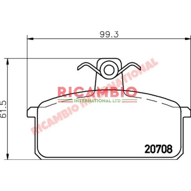 Front Brake Pads Set - Lancia/Autobianchi A112 Abarth Delta Prisma - Brakes