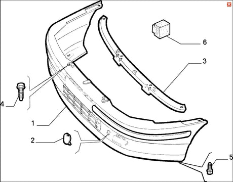 Front Bumper Support Panel - Fiat Punto