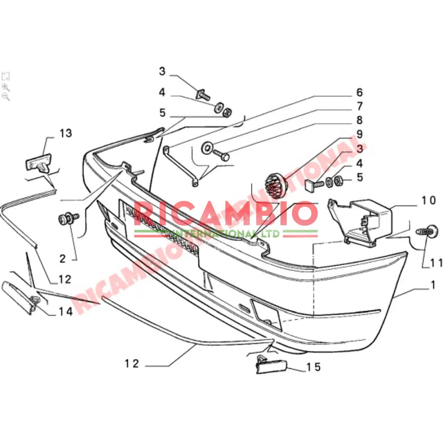 Front Bumper Wick Kit - Fiat Uno Lancia Y10 - Lancia Y10
